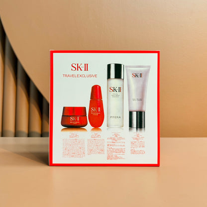 SK-II正装护肤四件套 | 神仙水+小红瓶精华+面霜+洗面奶 基础修护套盒