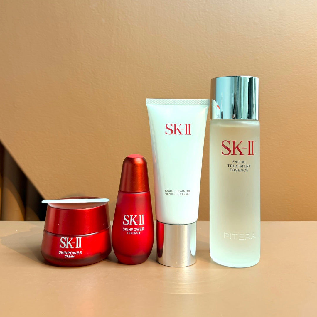 SK-II正装护肤四件套 | 神仙水+小红瓶精华+面霜+洗面奶 基础修护套盒